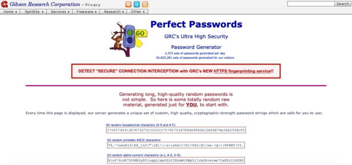 Güvenli şifreler oluşturmak için en iyi web siteleri
