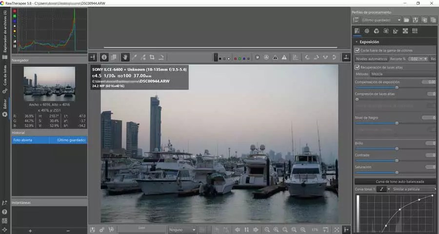 RAWTherapee fotoğraflarını düzenleyin