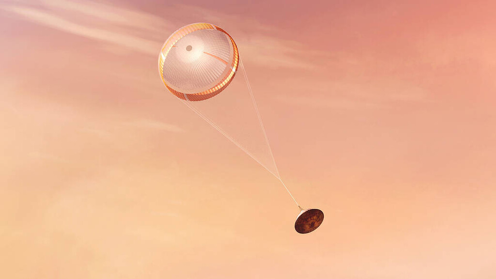 Perseverance'ın paraşütü, Python'u tanıması sayesinde Twitter'da ortaya çıkan Mars'a gizli bir mesaj taşıdı.