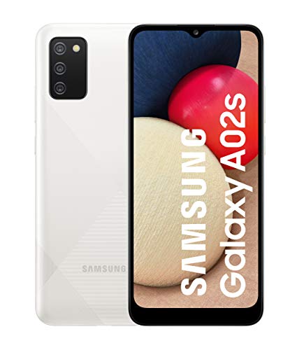 Samsung Galaxy-A02s |  6.5" Infinity-V HD+ Ekranlı Akıllı Telefon | 3 GB RAM ve 32 GB Genişletilebilir Dahili Bellek | 5.000 mAh pil ve Hızlı Şarj | Beyaz Renk [Versión española]