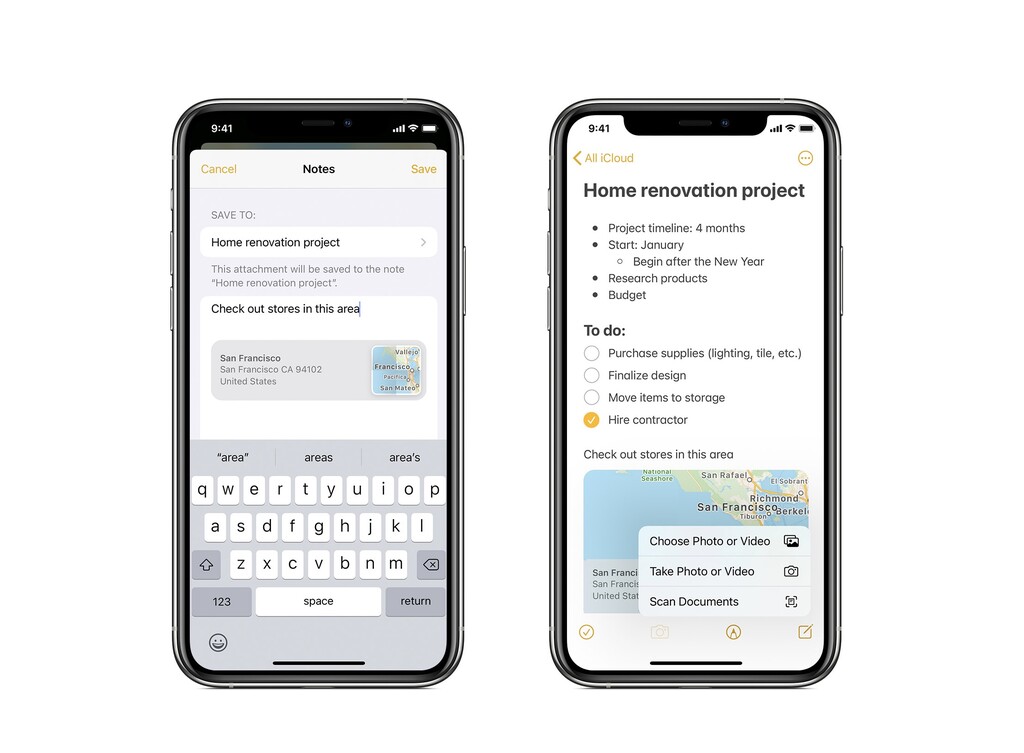 Böylece iPhone veya iPad'imizin karanlık moduna rağmen Notes uygulamasında açık renkli bir arka plan kullanabiliriz. 