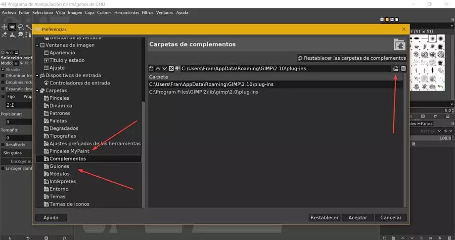 Eklentileri GIMP'ye yükleyin